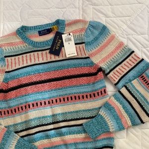 NWT Striped Polo Sweater
